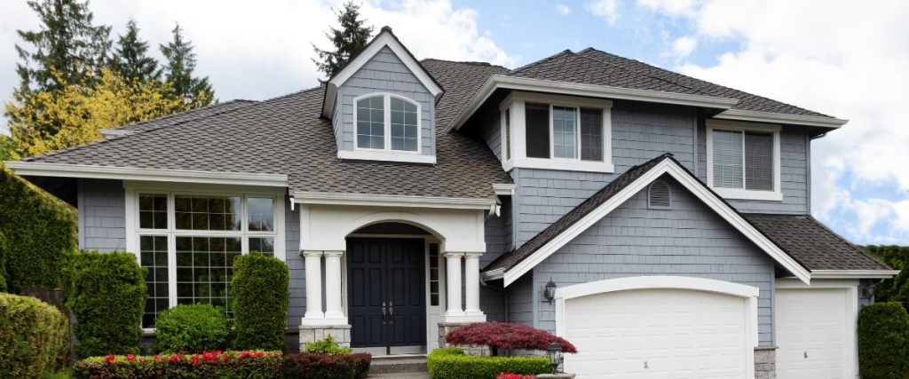 house exterior with new roof